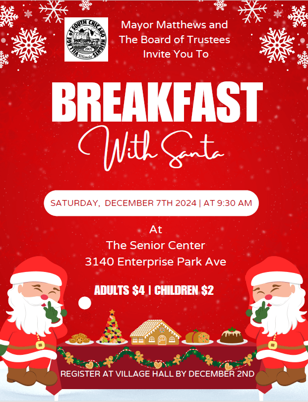 Breakfast with Santa Flyer 2024