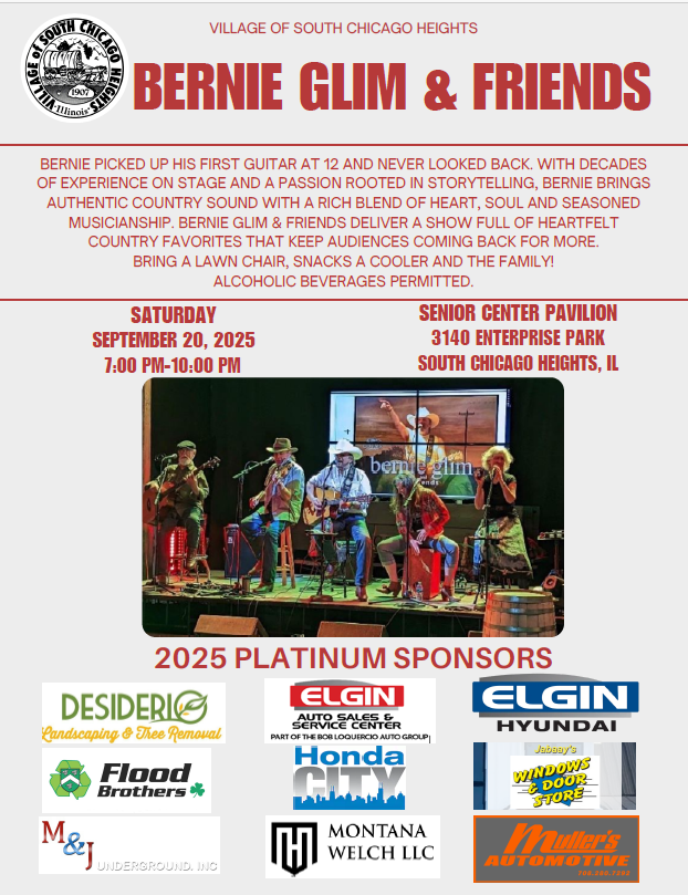 Bernie Glim Flyer Pic